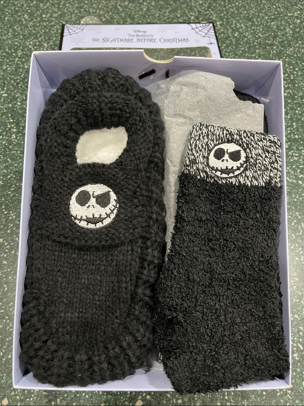NWT Disney Tim Burton’s The Nightmare Before Christmas 2‑Piece Sock/Slipper Set